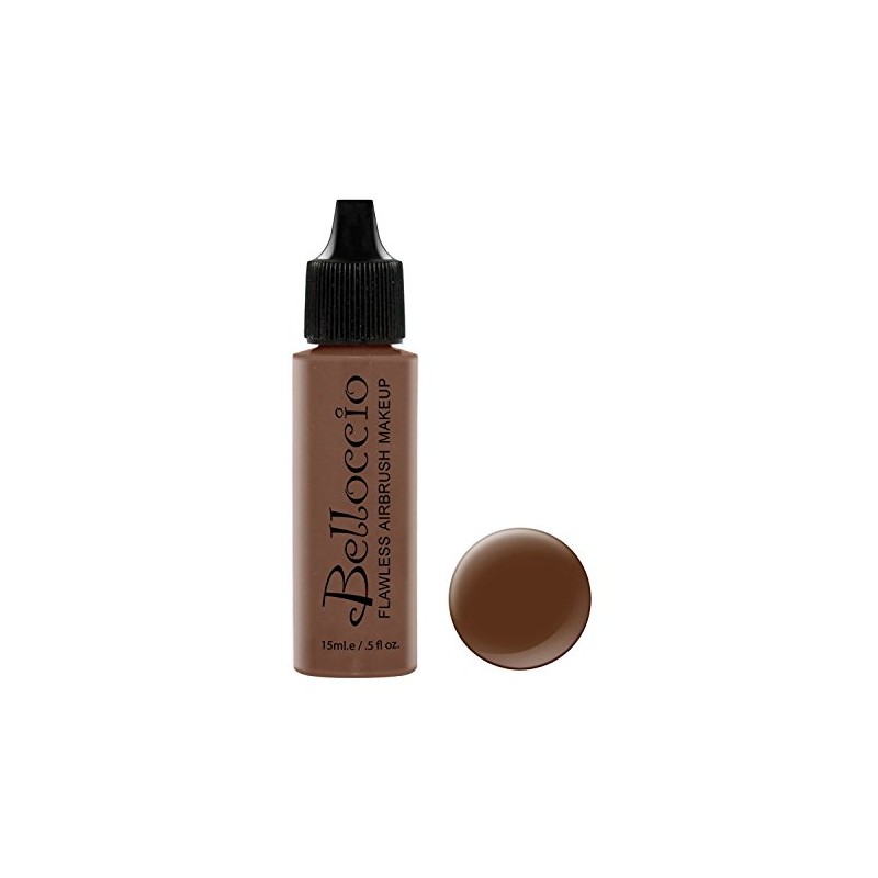 Belloccio's Professional Cosmetic Airbrush Makeup Foundation 1/2oz Bottle: Espresso- Dark