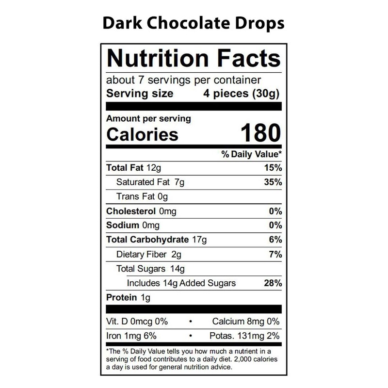 Vermont Nut Free Chocolates Drops (Dark Chocolate) 7.8 Ounces, Nut-Free,