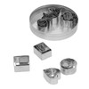 QANYEGN Small Cookie Cutters Geometric Shapes Set, Geometric Metal Cookie