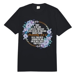 Proverbs 3:5-6 Bible Verse Religious Christian Men and Women Comfort Colors Adult Heavyweight T-Shirt