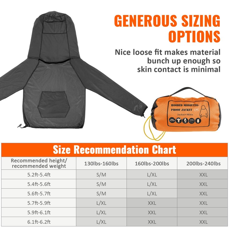 2win2buy Mosquito Bug Suit for Men Women, 2 Pcs Full