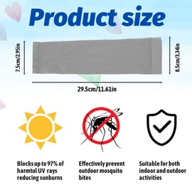 3 Pairs Kids Arm Sleeves, UV Sun Protection Arm Sleeves for Men Women Upf 50 Compression Cooling Sleeves Outdoor Sport Breathable Elastic Ice Sleeve for Youth Boys Girls Sports (Black White Grey)