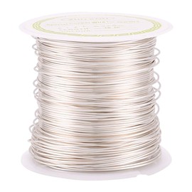 Pandahall 60 Feet Tarnish Resistant Copper Wire 22 Gauge Jewelry Beading Craft Wire for Jewelry Making (Silver)