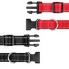 Petbuy Reflective Nylon Dog Collars 2pcs,with Quick Release Buckle,Adjustable Safety