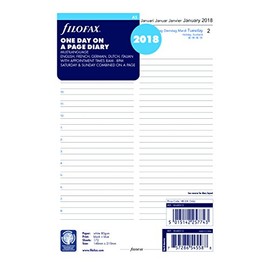 Filofax 2018 A5 Day per Page Refill, 5 Languages, 8.25 x 5.75 inches (C68515-18)