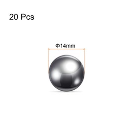 sourcing map 20pcs Precision Balls 14mm Diameter G25 Chrome Steel Ball for Bearings, Silver