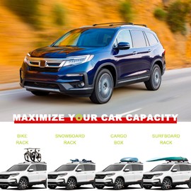 Heavy Duty 220lbs Roof Racks Cross Bars for Honda Pilot 2016-2022, Aluminum Roof Rails Crossbars for Rooftop Cargo Basket Carrier Bag Luggage Rails Kayak Canoe Snowboard Skiboard Bike