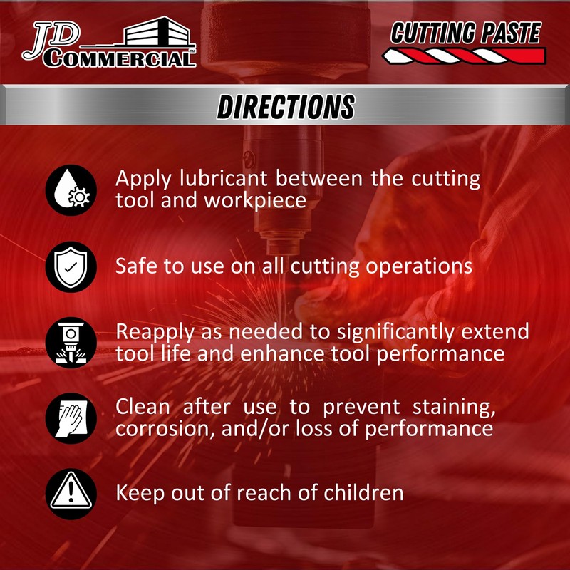 JD Commerical Cutting Paste for Drilling Metal - 10 OZ,