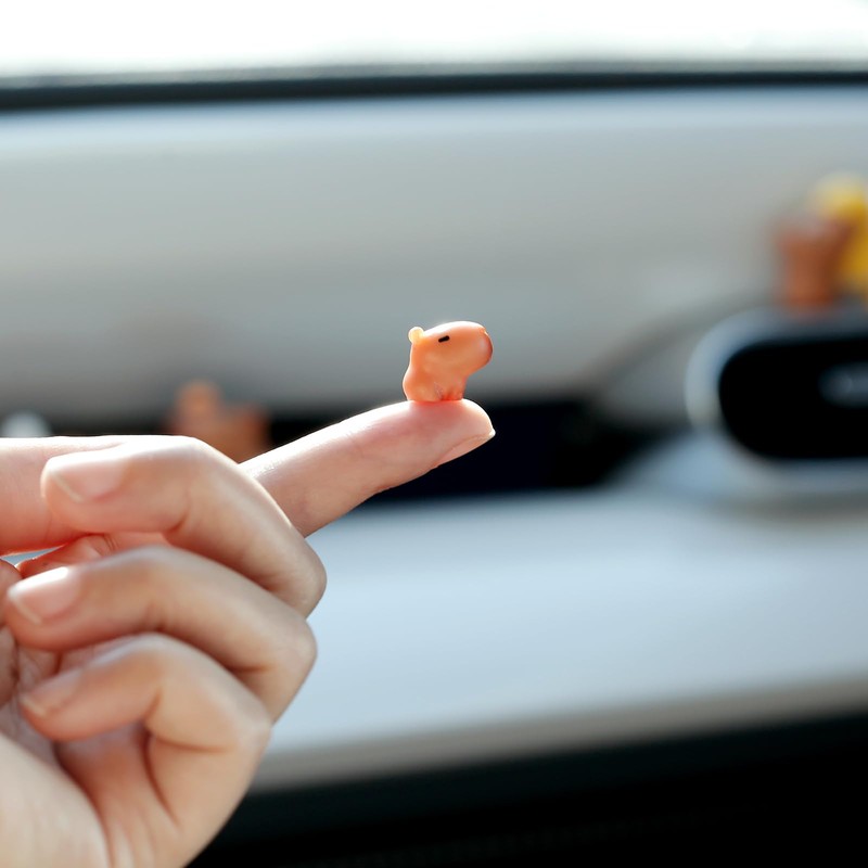 YGMONER 9 Pcs Mini Capybara Car Dashboard Figurine Decoration Cute