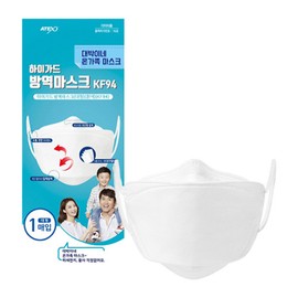 High guard Awesome Hi-Guard KF94 White Large 60 sheets/4 types of Artex quarantine masks that are easy to breathe and return to your ears Hi-Guard KF94 White Large: 60 sheets / 대박이네 하이가드KF94 화이트 대형 60매/숨쉬기편한 귀가편한 아텍스 방역마스크 4종 하이가드KF94 화이트 대형:60매
