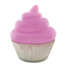 47th & Main Scented Candles Handmade Pink Cupcake-Shaped Glass Candle, 4" Dia x 4.75" H, Cookies