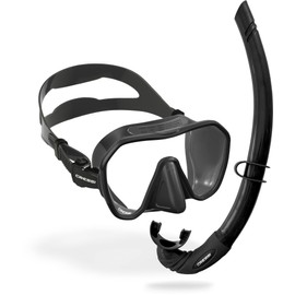 Cressi Z2S & Corsica Free Mask & Snorkel Kits, Black