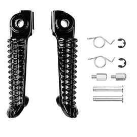 Black Motorcycle Footpegs Front Footrests Pegs Sider for YAMAHA YZF R6 1999-2012 YZF R1 1998-2014 R6S 2003-2008