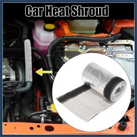INFINAUTO Car Heat Shroud 1" ID 3.2ft Aluminized Sleeving Shield Sleeve Stylish Design