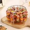 tieedhfu Air Fryer BBQ Skewer Stand Stainless Steel Rack For