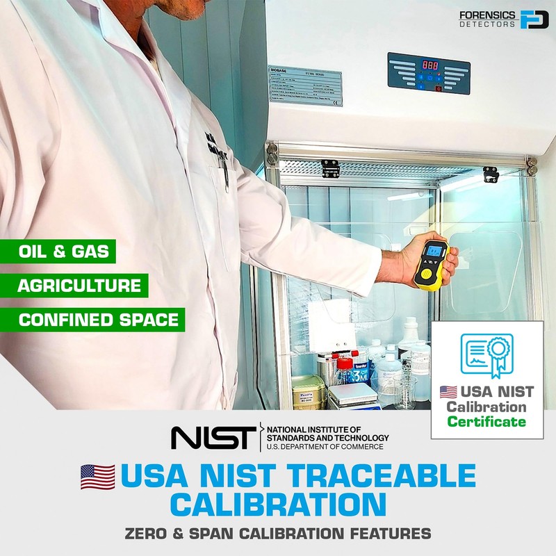 H2S Monitor by Forensics | USA NIST Calibration & Certificate