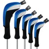 Andux 5pcs/Set Golf 460cc Driver Fairway Wood Club Head Covers