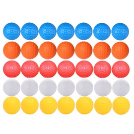 iplusmile 30pcs Golf Plastic Balls Golf Balls Practice Golf Balls Golf Training Balls Hollow Plastic Golf Balls Lightweight Indoor 41mm 5 Colors