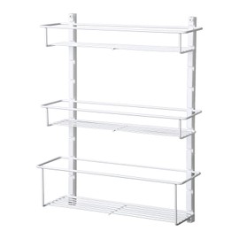 ClosetMaid Adjustable 3 Shelf Spice Rack Organizer Kitchen Pantry Storage for Cabinet Door or Wall Mount with Metal Shelves, White (2 Pack)