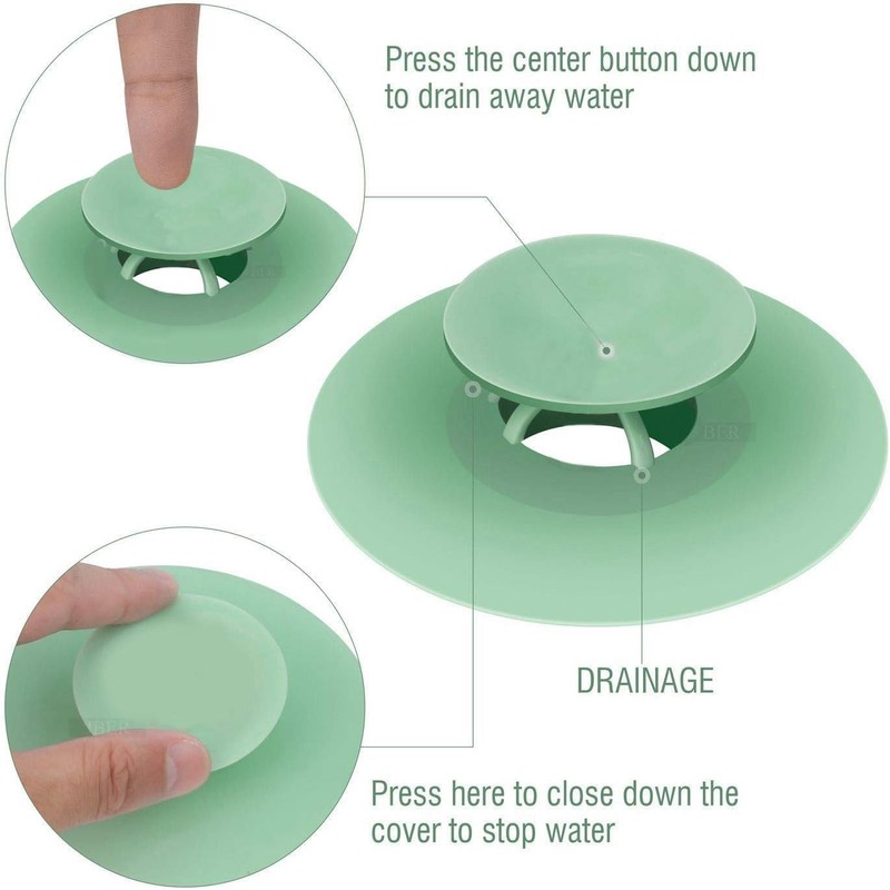 Bathtub Drain Stopper - 5 Pack Silicone Tub Stopper and