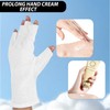 Classicseali 2Pairs Cotton Gloves for Women, Half Finger White Fingerless