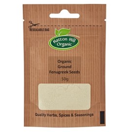 Organic Ground Fenugreek Seeds 50g by Hatton Hill Organic | Flavorful, Nutritious, and Perfect for Cooking