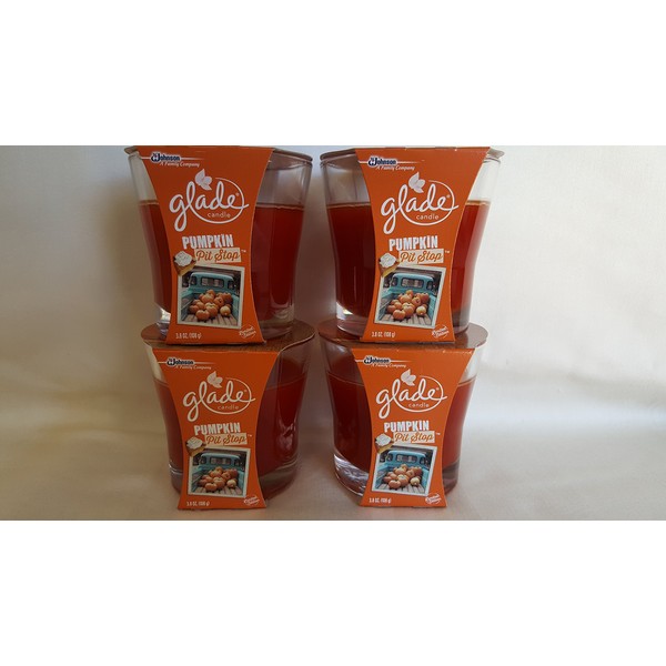 Glade 4 Scented Oil Candles 3.8oz Pumpkin Pit Stop Limited