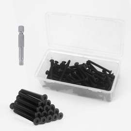 ZEPNL STORE 200 Qty 5/16-18x2 1/2 Inch Type F Flat Head Thread Cutting Trailer Deck Screws,with 1 Pcs T40 Star Drive Bit for Floorboard & Trailer Deck & Wood to Metal Applications