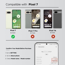 GREEN FUSION Compatible with Pixel 7 Back Glass Cover Replacement, Pixel 7 Back Glass for All Carriers, Includes Repair Tools & Instruction, Obsidian