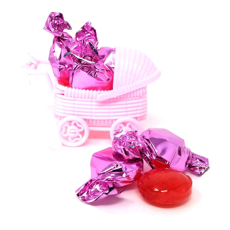 Primrose Hard Candy Strawberry Buttons Pink Wrap, It's a Girl