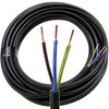3 Core 1.5mm Black Cable Round 3183Y H05VV-F, for lighting