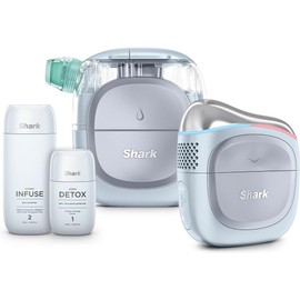 Shark FacialPro Glow Sistema Facial Hidro con DePuffi Fro y Calor Limpieza de Poros, Hidratacin y Glow Extraccin Hidroalimentada Spa en Casa en 10 Minutos Color Azul FH320LAA