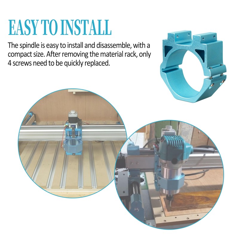 HOLEPU HOLEPU 65mm ZC65 4040-PRO Spindle Mount Fits 3020-PRO MAX