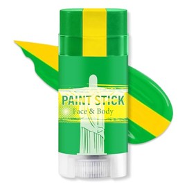 Green Yellow and Green Brazil Face Body Paint Stick for 2026 World Cup Fan Soccer Baseball Softball Sports Eye Black Stick Makeup (Brazil)