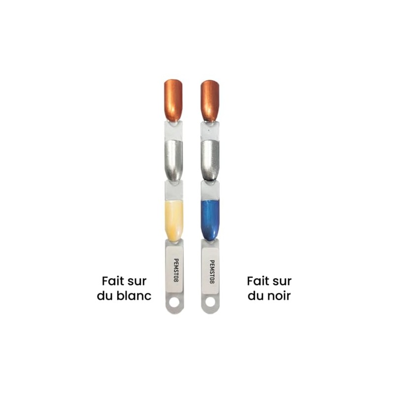 Solid Nail Powder Metallic Effect 3 Colors #08 Copper/Salmon