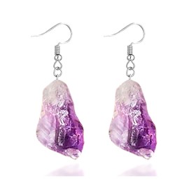 Amethyst Earrings for Women Amethyst Dangle Earrings Amethyst Gemstone Earrings for Girls (A: Amethyst Earrings)