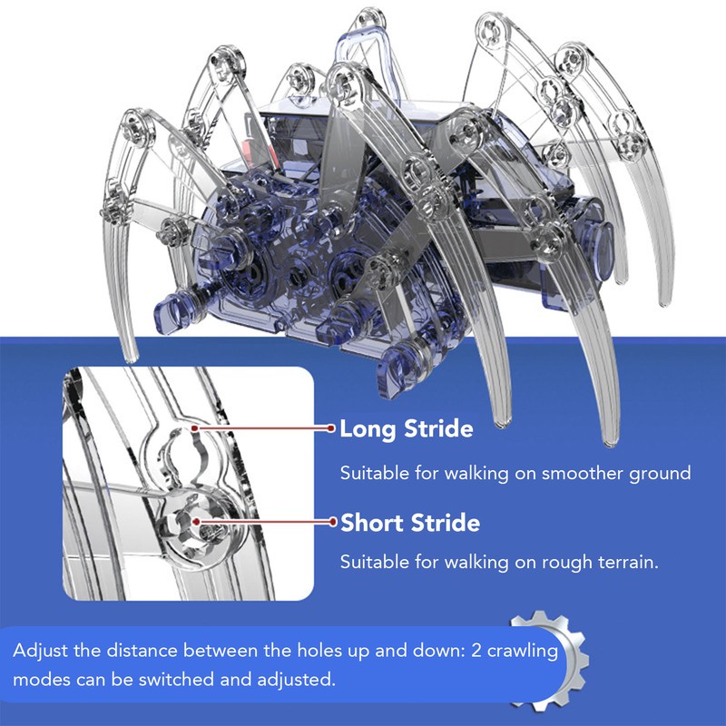 Spider DIY Building Toy Electric Plastic Spider Science Explorer Toy