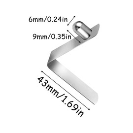 20 Pcs Spring Clips Stainless Steel Kayak Paddle Snap Clips Locking Tube Pin for Outdoor Camping Awning