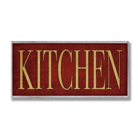 Stupell Home Décor Red Kitchen Wall Plaque, 7 x 0.5 x 17, Proudly Made in USA