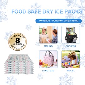World-Bio ice Packs for Cool Box ice Packs for Shipping Food Travel ice Pack ice Packs for Packing Picnic Cooler Bags Lunch Boxes 24cell 6pcs