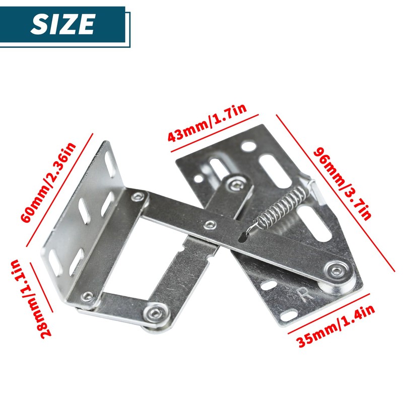 SUUJI 2 pcs Scissors Hinges,Sink Front tip Out Tray Hinges
