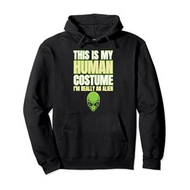 This is my Human Costume I'm really an Alien Head Festival Pullover Hoodie