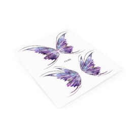 Butterfly Temporary Tattoo Sticker FG-032 Blue Butterfly 6ea