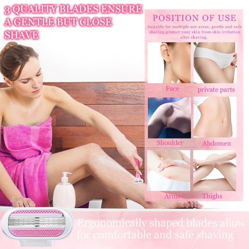Pack of 8 Replacement Blades, Women's Razor, Razor Blades for