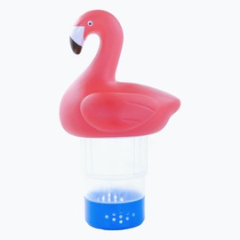 Floating Chlorine Dispenser,Swimming Pool Spa Hot Tubs Chemical Dispenser Adjustable Floating Tablet Chlorine Holds 3 Inch Chemical Tablets(flamingo)