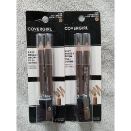 CoverGirl Easy Breezy Brow Fill + Define Twin Eye Pencil 510 Soft Brown - 2 Pks