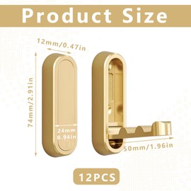 Gyinere 2 Pcs Folding Coat Hooks,Folding Coat Hook,Folding Wall Hooks,Hooks,Gold Wall,Foldable Gold, for Hanging Coat Towels Clothes Hat Bags Keys