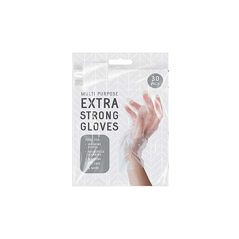 Zale Yardley Disposable Gloves, 30Pcs Strong Gloves, Multi-Purpose, Powder Free,