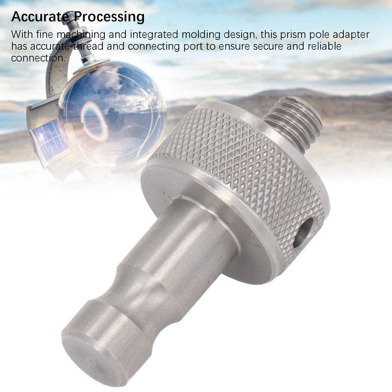 Prism Adapter Knurling Stainless Steel M8 Thread Survey Pole Adapter