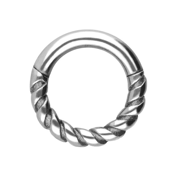 Piercingline Surgical Steel Segment Ring Clicker Twisted Piercing for Septum